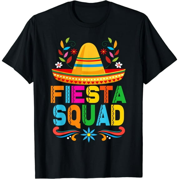 Fiesta Squad Cinco De Mayo Family Matching Mexican Sombrero T-Shirt