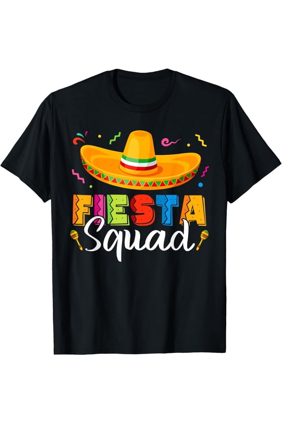 Fiesta Squad Cinco de Mayo Party Sombrero T-Shirt