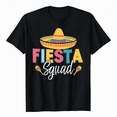 thumbnail image 1 of Fiesta Squad Colorful Sombrero and Maracas Design Mexican Inspired T Shirt Unisex Tee, 1 of 6