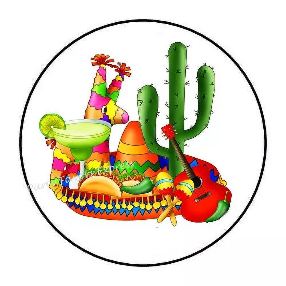 Fiesta Sticker Party Favor Sticker Envelope Seals Labels Stickers Phone ...