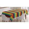 thumbnail image 1 of Fiesta Tablecloth, Colorful Scale Pattern Snake and Dragon Skin Abstract Composition Rainbow Inspired, Rectangle Satin Table Cover for Dining Room and Kitchen, 60" X 90", Multicolor, by Ambesonne, 1 of 2