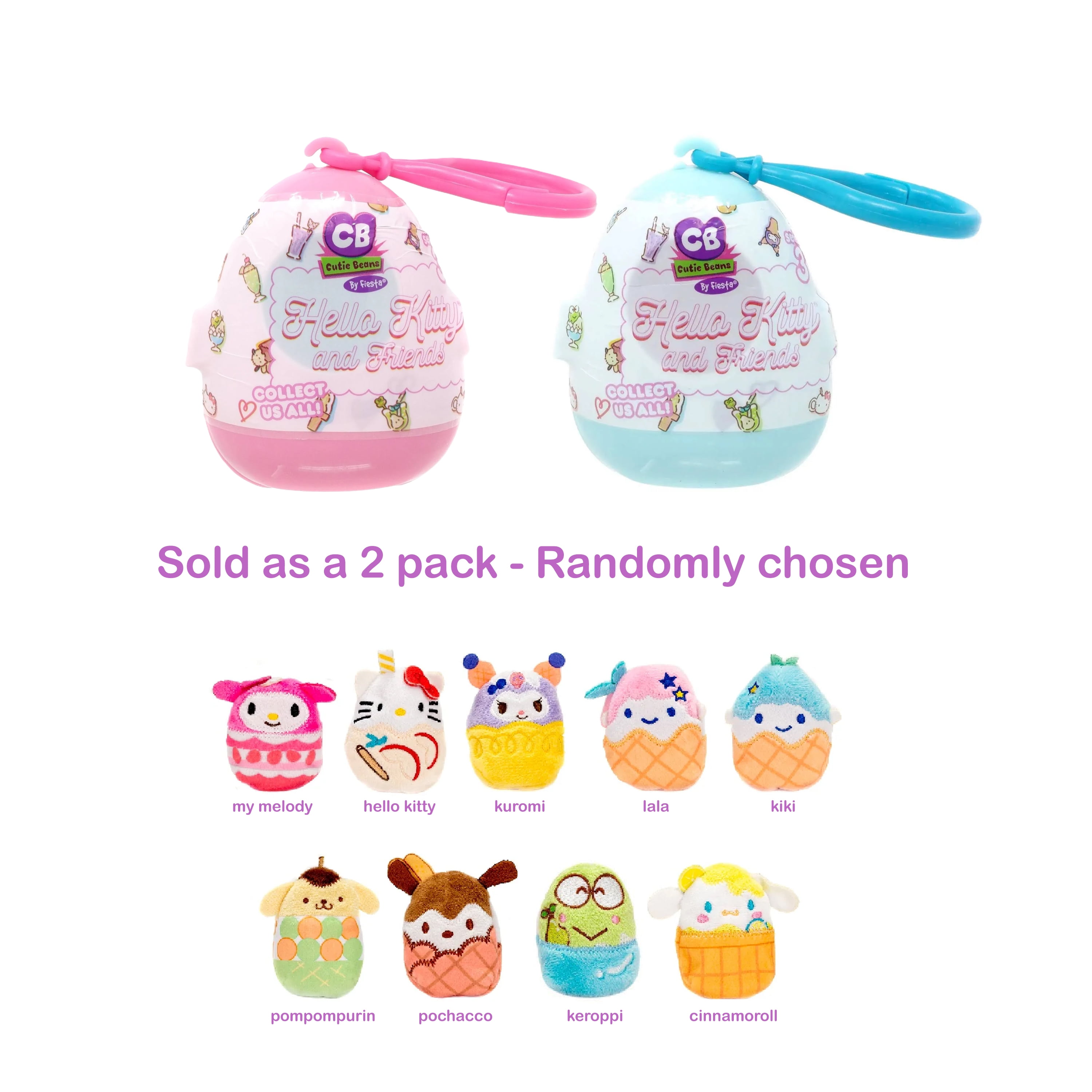 Fiesta Toys Cutie Beans Sanrio Hello Kitty and Friends Pack of 2 Series 3