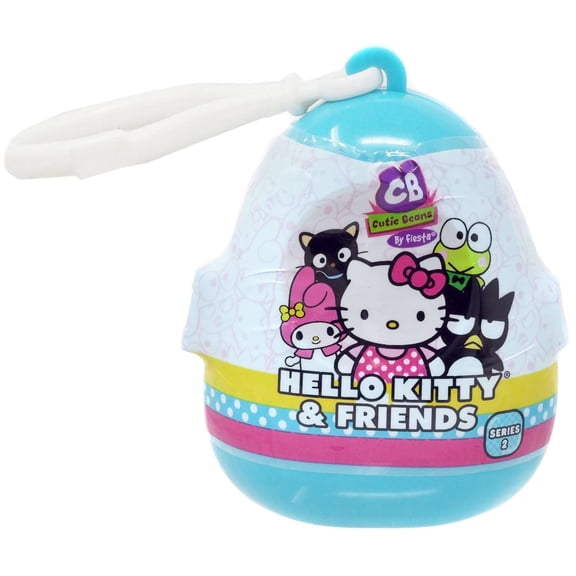Fiesta: Cutie Beans Sanrio Glitter Series 2 - 1 Blind Plastic Egg with 3" Plush Clip