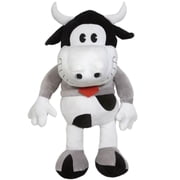 Fiesta Toys Retro Gordy The Cow, 17" Black & White Bull Plush Stuffed Animal Pal