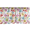 thumbnail image 1 of Fiesta Window Valance Pack of 2, Abstract Sombrero and Maracas Pattern Geometric Star Design Colorful Illustration, Rod Pocket Curtain Valances for Kitchen Bedroom, 54" X 18", Multicolor, by Ambesonne, 1 of 4