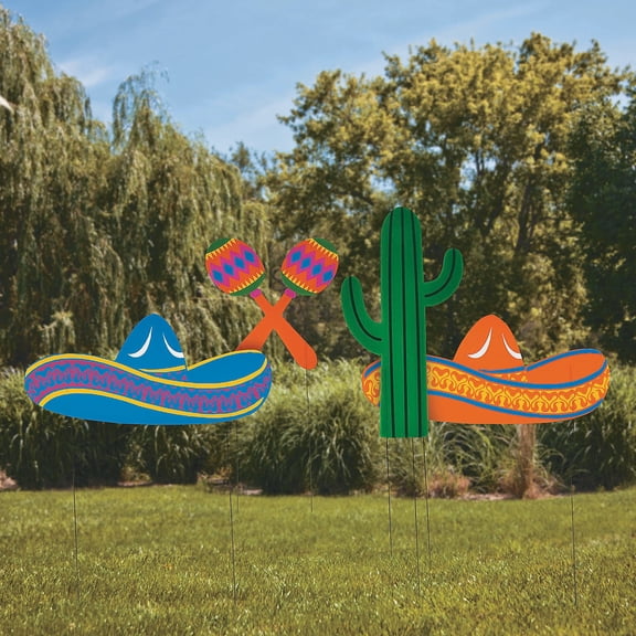 Fun Express Fiesta Yard Signs - 4 Pc.