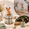 thumbnail image 1 of Fievgin Christmas Money Holder Reindeer Wooden Cash Cake Stand Multi-Layer Money Display Rack for Table Decor, 1 of 7