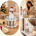 thumbnail image 1 of Fievgin Christmas Money Holder Snowman Wooden Cash Cake Stand Multi-Layer Money Display Rack for Table Decor, 1 of 7
