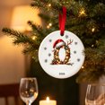 thumbnail image 1 of Fievgin Christmas Ornament 2026, Letter O Initial Decoration with Santa Hat for Tree & Gift, 1 of 8