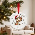 thumbnail image 1 of Fievgin Christmas Ornament 2026, Letter P Initial Decoration with Santa Hat for Tree & Gift, 1 of 7