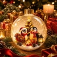 thumbnail image 1 of Fievgin Glowing Christmas Story Ornament, Light Up Mini Holiday Scene Transparent Globe with Warm LED for Tree Window Mantel, 1 of 6