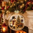 thumbnail image 1 of Fievgin Glowing Christmas Story Ornament, Light Up Mini Holiday Scene Transparent Globe with Warm LED for Tree Window Mantel, 1 of 6