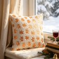 thumbnail image 1 of Fievgin Maple Leaf Fall Pillow Covers 18x18, Soft Beige Thanksgiving Throw Pillow Cases for Farmhouse Sofa Bed Home Decor, 1 of 6