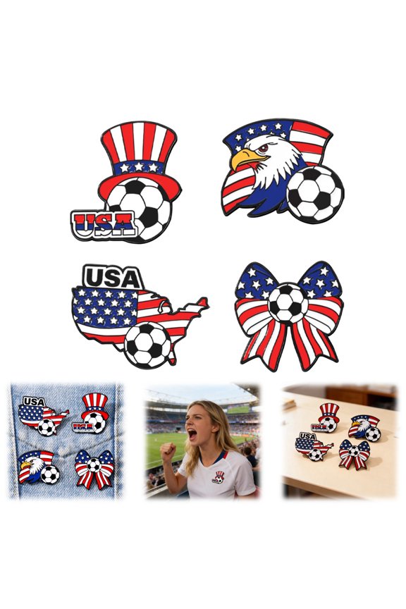 Fifa World Cup 2026 Merchandise Enamel Pins for Backpacks, Colorful Cute Cartoon Lapel Pins, Cool Bedge Brooch Pins for Lanyard, Bags, Hat, Clothes, Jacket. Clothing Decoration,ABCD