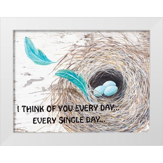 Fifer, Diane 18x15 White Modern Wood Framed Museum Art Print Titled - I Think of You