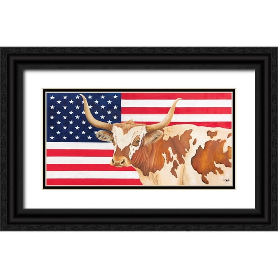 Fifer, Diane 24x14 Black Ornate Wood Framed with Double Matting Museum Art Print Titled - America Strong