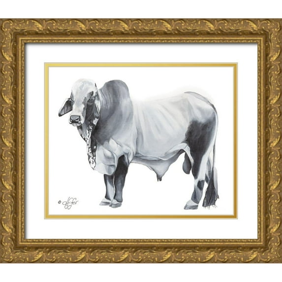 Fifer, Diane 24x20 Gold Ornate Wood Framed with Double Matting Museum Art Print Titled - Hey Big Grey