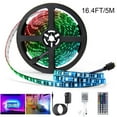 thumbnail image 1 of Fifet 16.4ft Led Strip Lights, RGB 5050 Flexible Strip Lights, Waterproof Color Changing Kit with 44 Keys IR Remote, 12V Power Supply for Living Room, 1 of 6
