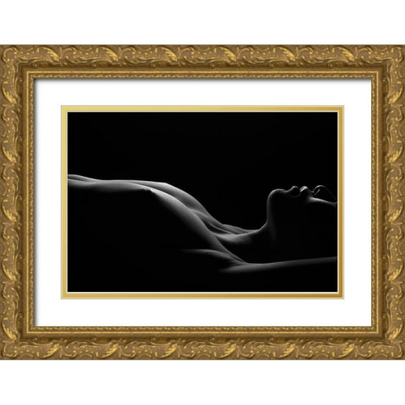 Fifi, Magdalena 24x17 Gold Ornate Wood Framed with Double Matting Museum Art Print Titled - Part Of Body