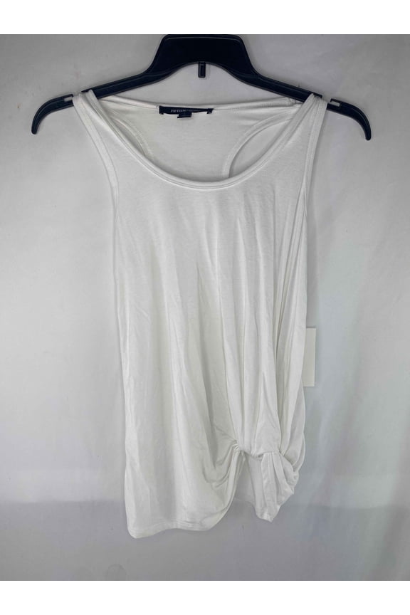 White Racerback Pick Up Tank Top Size Small