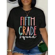 Fifth 5th Grade Squad Teacher Crew Back to School Team T-Shirt