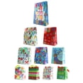thumbnail image 1 of Fifth Ave Kraft Christmas Hologram Gift Bags with Ribbon Handles, Assorted Sizes, 10 Pack, 1 of 11