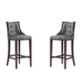thumbnail image 1 of Manhattan Comfort Fifth 31.5" Faux Leather Barstool in Pebble (Set of 2), 1 of 10