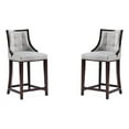thumbnail image 1 of Manhattan Comfort Fifth 26" Faux Leather Counter Stool in Gray (Set of 2), 1 of 11