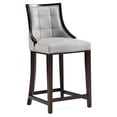 thumbnail image 1 of Manhattan Comfort Fifth 26" Faux Leather Counter Stool in Light Gray, 1 of 8