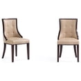 thumbnail image 1 of Manhattan Comfort Fifth 18.5" Faux Leather Dining Chair in Tan (Set of 2), 1 of 4