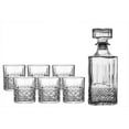 thumbnail image 1 of Fifth Avenue Highland Whiskey Decanter and Glass Set 7-Piece Set for Liquor, Scotch, Wine and Bourbon, Beverage Dispenser, 6 Matching Glass Tumblers Elegant Liquor Carafe with Stopper, Clear, 1 of 3