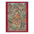 thumbnail image 1 of The Fifth Dalai Lama - Ngawang Losang Gyatso (1617-1682) - Vintage Tibetan Thangka Buddhist Painting - Tibet, 19th Century - Master Art Print (Unframed) 9in x 12in, 1 of 4