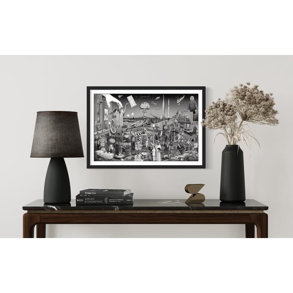 Fifth Dimension Twilight Zone Wall Art Poster, Unframed Paper Poster 8x10in