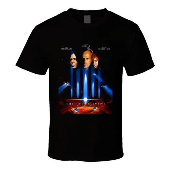 Fifth Element 90's Bruce Willis Sci Fi Retro Movie T Shirt