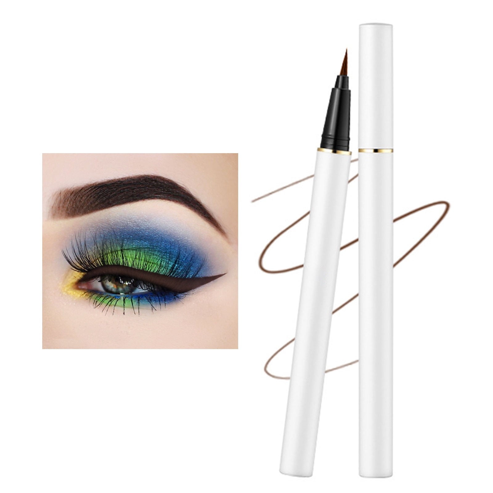 Fifth And Fine Easy Expression Graphic Liners Glitter Mist Spray Makeup Waterline Pencil Ink Liner Highlighter for Inner Eye Womens Make up 2 Faced Makeup Pro Total Tech Estate Cosmetics Cat Eye in A