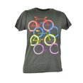 thumbnail image 1 of Fifth Foundation Fixies Fixed Gear Colored Bikes Bicycle Grey Tshirt Tee 2XLarge, 1 of 1
