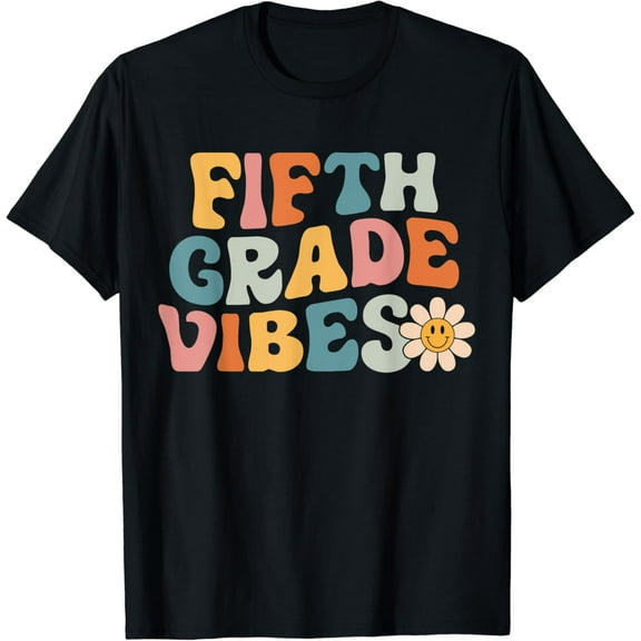 Fifth Grade Vibes - 5th Grade Team Retro 1st Day of School Vintage Gifts Back To School T-shirt