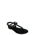 thumbnail image 1 of Fifth & Luxe Women's Rhinestone Braided T-Strap Flat Sandals, Sizes 6-11, 1 of 5