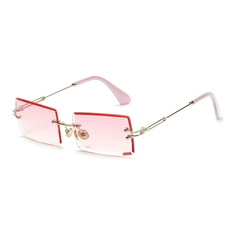 Fifth & Ninth Women's Y2K Rimless Rectangle Sunglasses