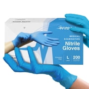 Fifth Pulse Disposable Nitrile Gloves L [200] Latex & Powder Free Gloves - Blue