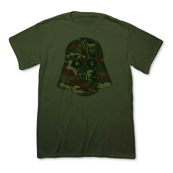 Fifth Sun Mens Camo Vader Graphic T-Shirt, Green, Small