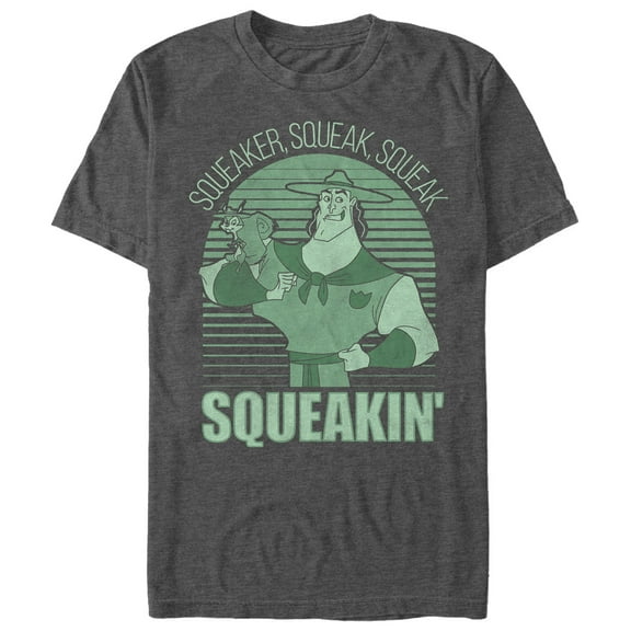 Fifth Sun Mens The Emperors New Groove Kronk Squirrel Squeak T-Shirt Large Charcoal Heather