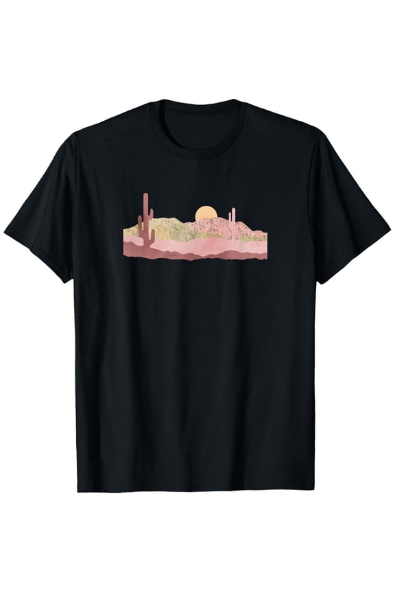 Fifth Sun Minimal Desert Portrait T-Shirt, mens clothes, mens t shirts 100%cotton, S-XXXL
