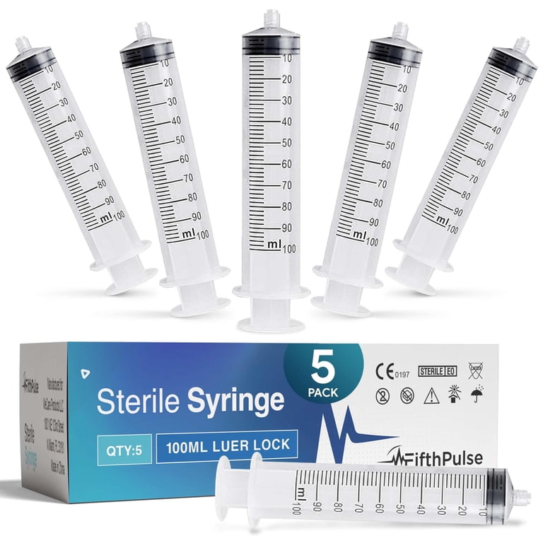 FifthPulse Disposable Luer Lock Syringes without Needle 5 / 100ml
