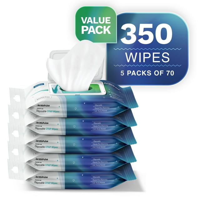 FifthPulse Disposable CPAP Wipes, Unscented Infused with Aloe Vera ...