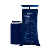 FifthPulse Emesis Bags - Disposable Medical Grade, Leak Resistant, Portable and Individually Wrapped 1000ml - 20-Pack - Navy Blue