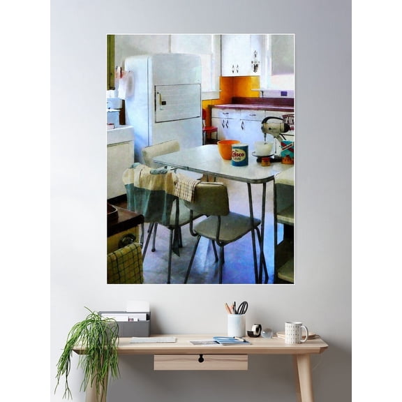 Fifties Kitchen Poster Wall Art, Modern Wall Decor For Living Room Bedroom, 8x12 UNFRAMED