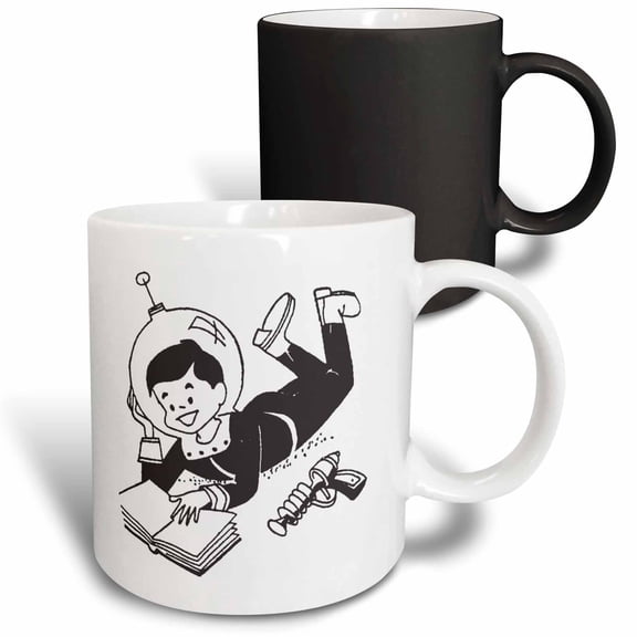 3drose, Fifties Spaceboy, 11oz Magic Transforming Mug