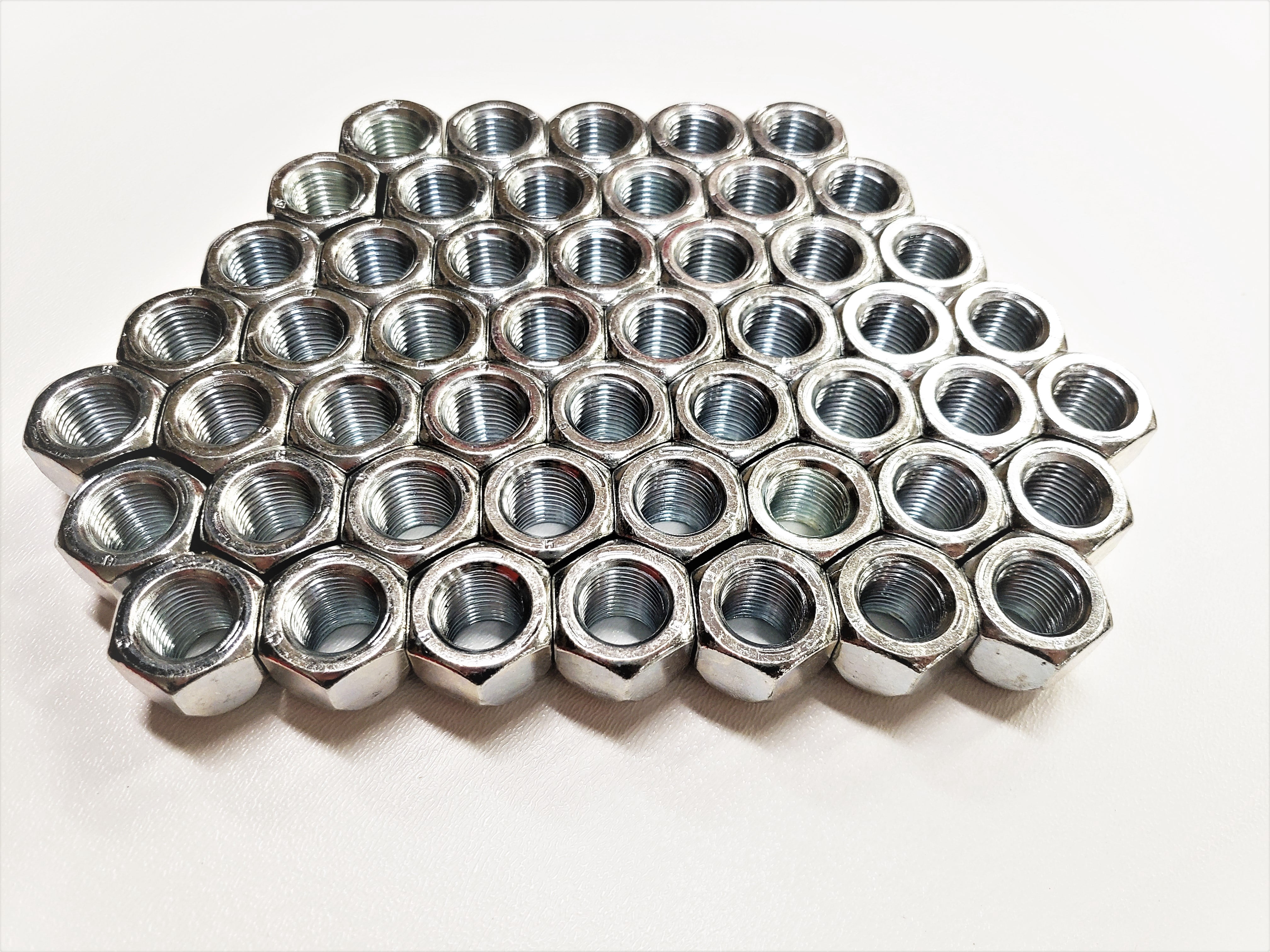 Fifty (50) Pack Open Zinc Steel 1/220 Lug Nuts For Trailer Wheel Rim