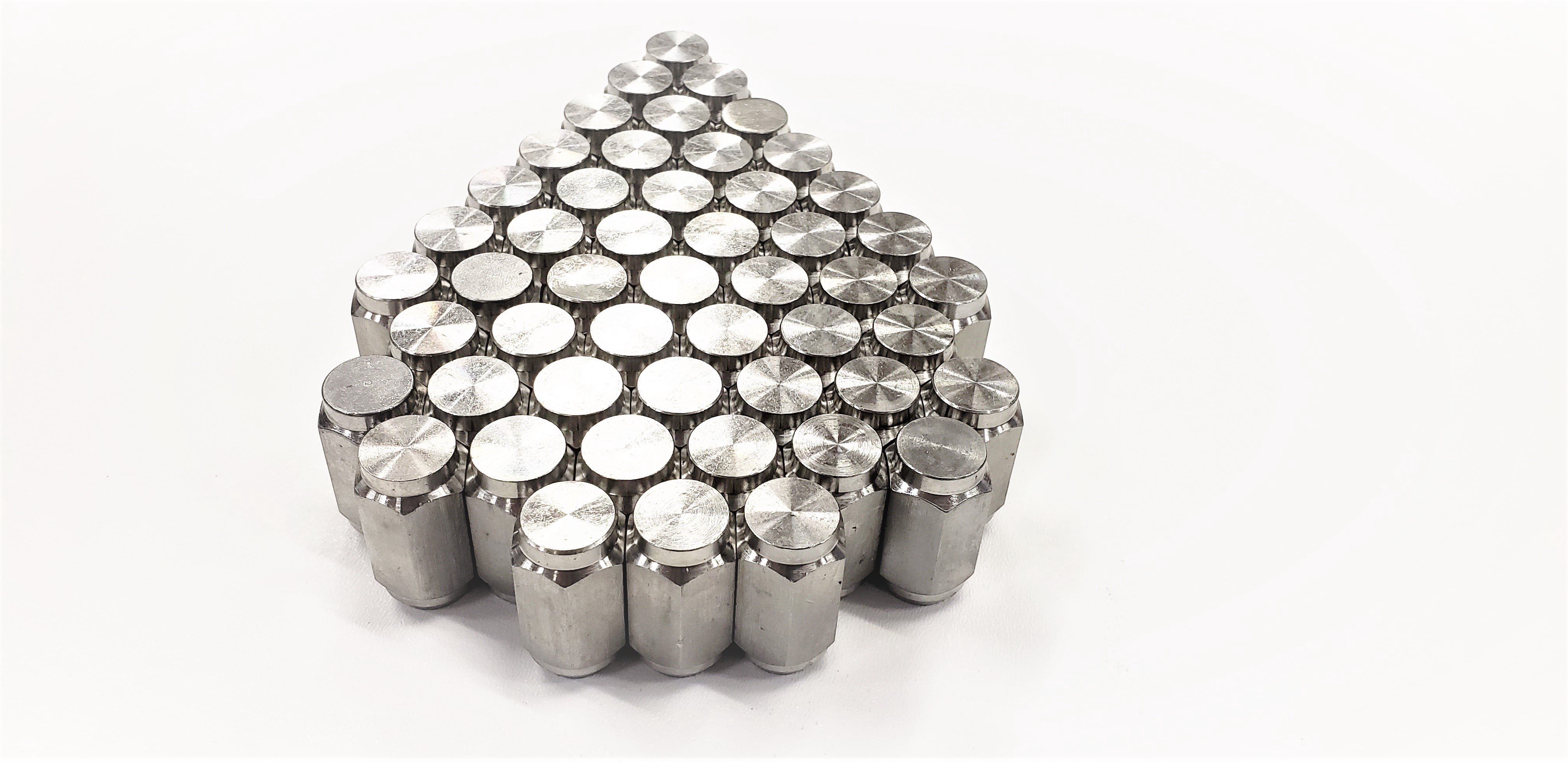 50-Pack 1/2" Solid 304 Stainless Steel Lug Nuts For Trailer Wheels 1/2-20 Thread